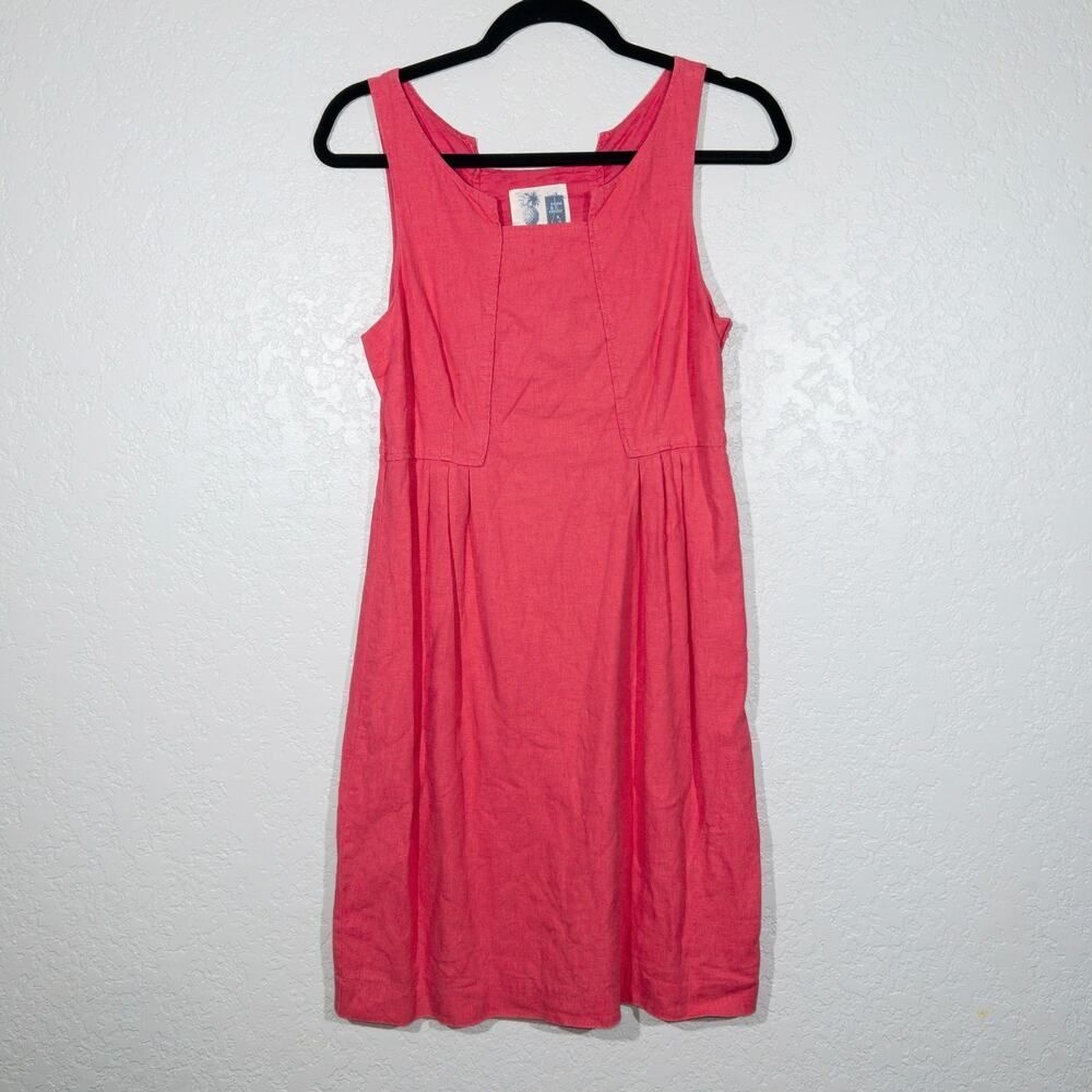 Edme & Esyllte x‎ Anthropologie Pink Linen Blend Sheath Dress Size 8